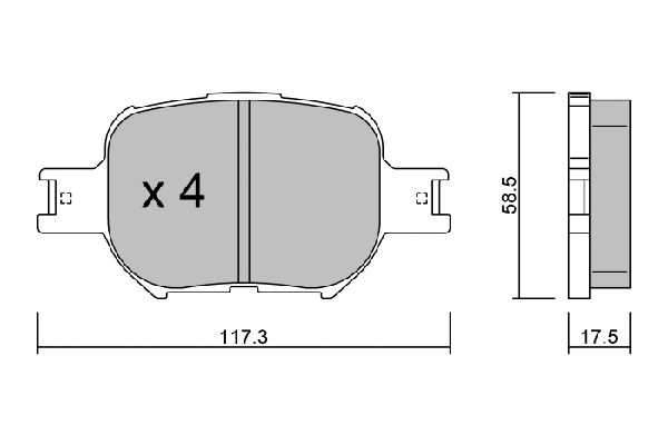 Brake Pad Set, disc brake (BPTO-1930)