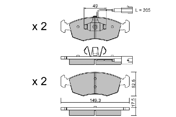 Brake Pad Set, disc brake (BPFI-1007)