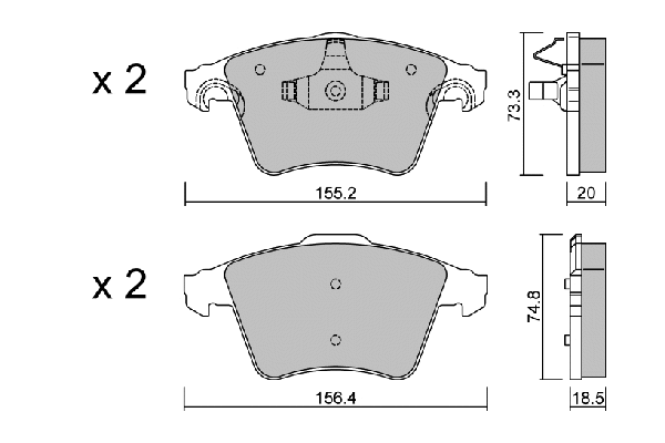 Brake Pad Set, disc brake (BPVW-1032)