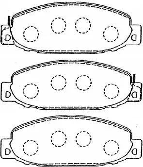 Brake Pad Set, disc brake (D1N039)