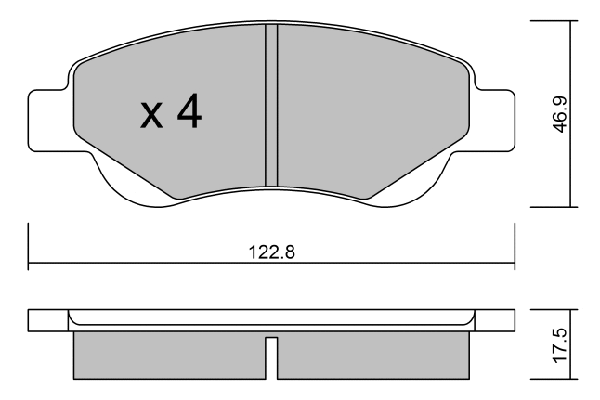 Brake Pad Set, disc brake (BPTO-1008)