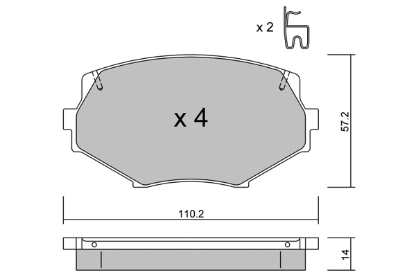 Brake Pad Set, disc brake (BPMZ-2005)