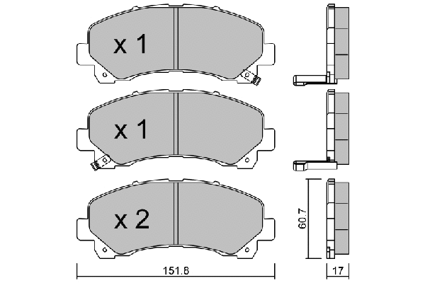 Brake Pad Set, disc brake (BPIS-1000)