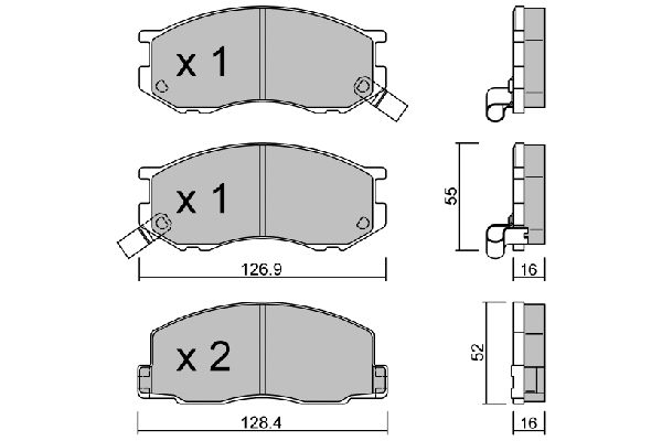 Brake Pad Set, disc brake (BPTO-1931)