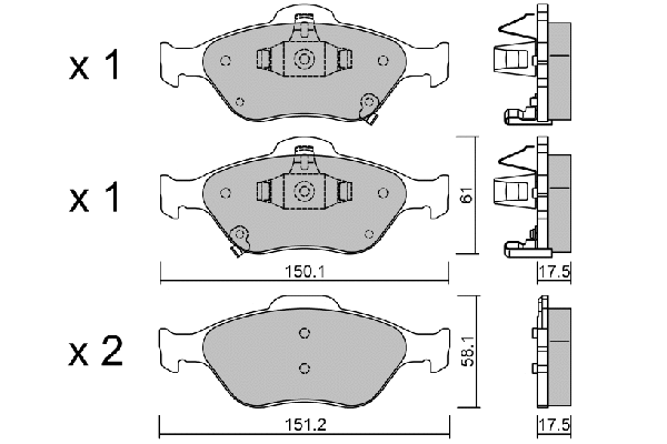 Brake Pad Set, disc brake (BPTO-1002)