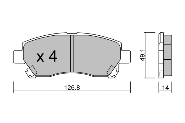 Brake Pad Set, disc brake (BPTO-1026)