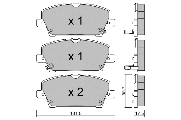Brake Pad Set, disc brake (BPHO-1003)