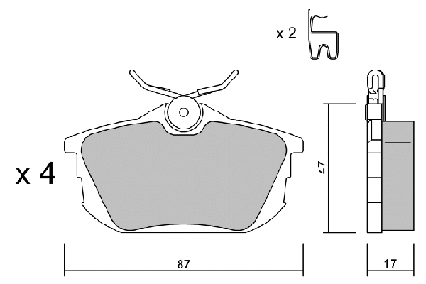 Brake Pad Set, disc brake (BPSM-2001)
