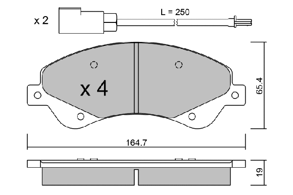 Brake Pad Set, disc brake (BPFO-1013)