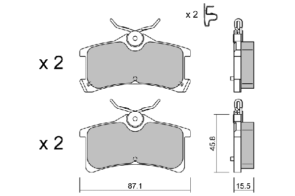 Brake Pad Set, disc brake (BPTO-2009)