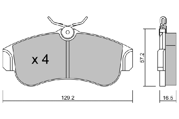 Brake Pad Set, disc brake (BPNI-1901)