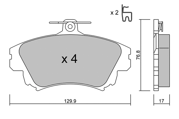 Brake Pad Set, disc brake (BPMI-1006)