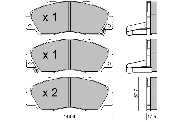 Brake Pad Set, disc brake (BPHO-1905)
