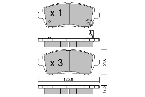Brake Pad Set, disc brake (BPFO-1002)