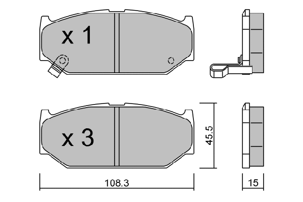 Brake Pad Set, disc brake (BPSZ-1000)