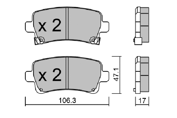 Brake Pad Set, disc brake (BPOP-2002)