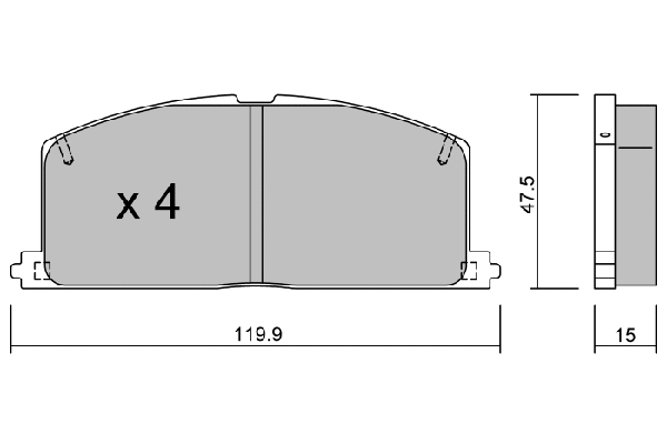 Brake Pad Set, disc brake (BPTO-1921)