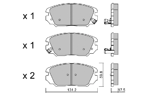 Brake Pad Set, disc brake (BPHY-1010)