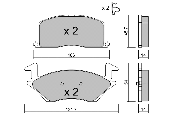 Brake Pad Set, disc brake (BPTO-1917)