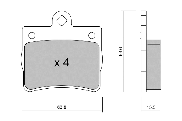 Brake Pad Set, disc brake (BPMB-2011)