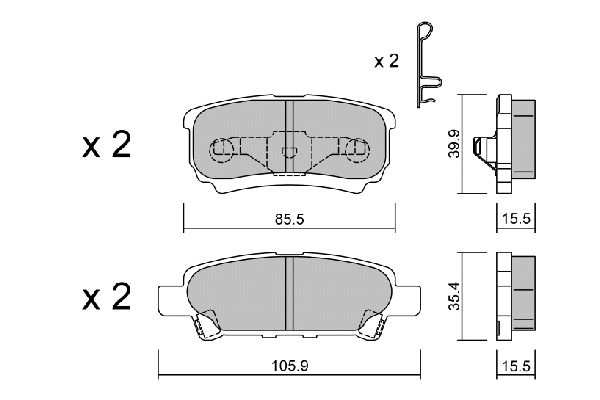 Brake Pad Set, disc brake (BPMI-2001)