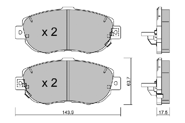 Brake Pad Set, disc brake (BPTO-1923)