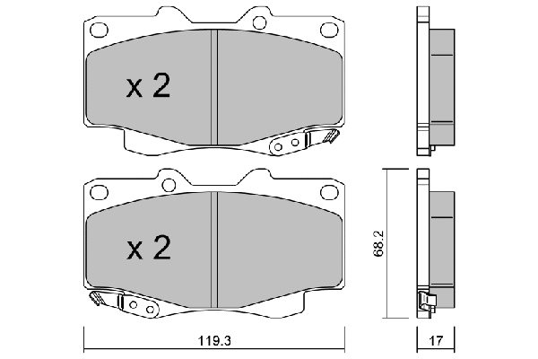 Brake Pad Set, disc brake (BPTO-1021)