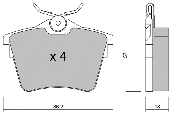 Brake Pad Set, disc brake (BPPE-2006)