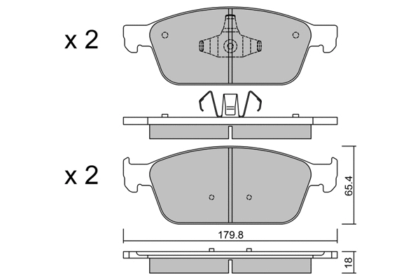 Brake Pad Set, disc brake (BPFO-1018)