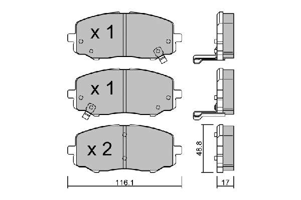 Brake Pad Set, disc brake (BPHY-1005)