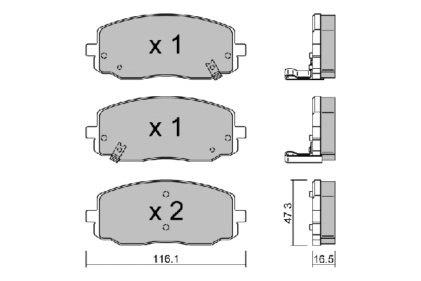 Brake Pad Set, disc brake (BPKI-1001)