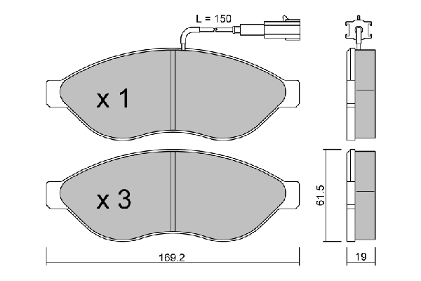 Brake Pad Set, disc brake (BPPE-1002)