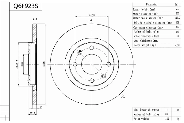 Brake Disc (Q6F923S)