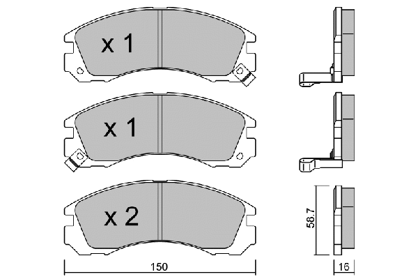 Brake Pad Set, disc brake (BPMI-1902)