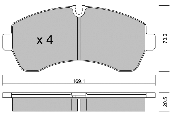 Brake Pad Set, disc brake (BPVW-1020)
