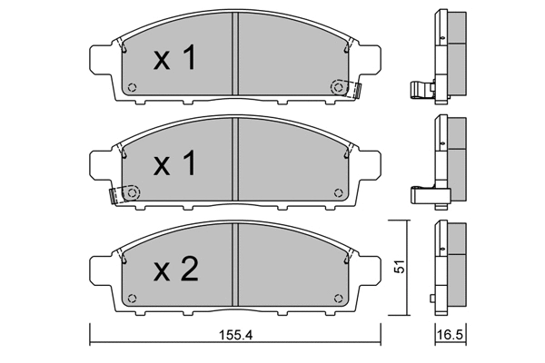 Brake Pad Set, disc brake (BPMI-1005)