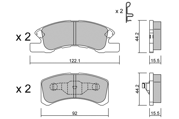 Brake Pad Set, disc brake (BPMI-1007)