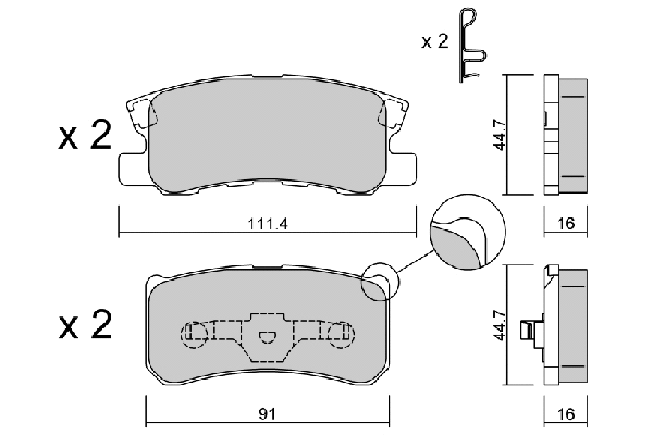 Brake Pad Set, disc brake (BPMI-2002)