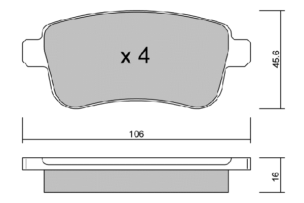 Brake Pad Set, disc brake (BPRE-2002)