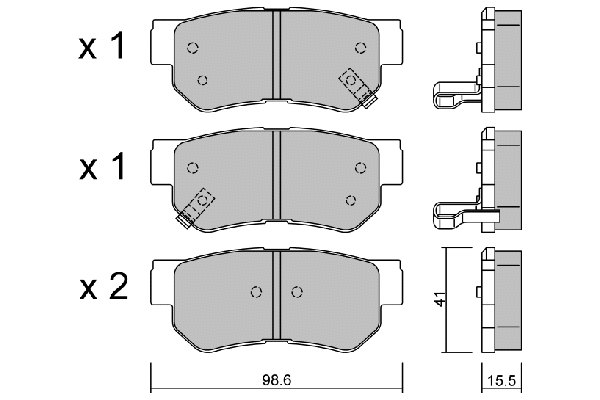 Brake Pad Set, disc brake (BPHY-2001)