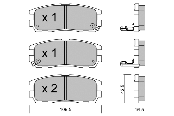 Brake Pad Set, disc brake (BPOP-2900)