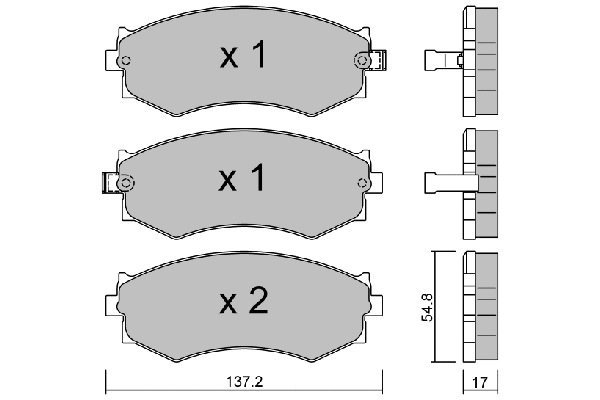 Brake Pad Set, disc brake (BPNI-1919)