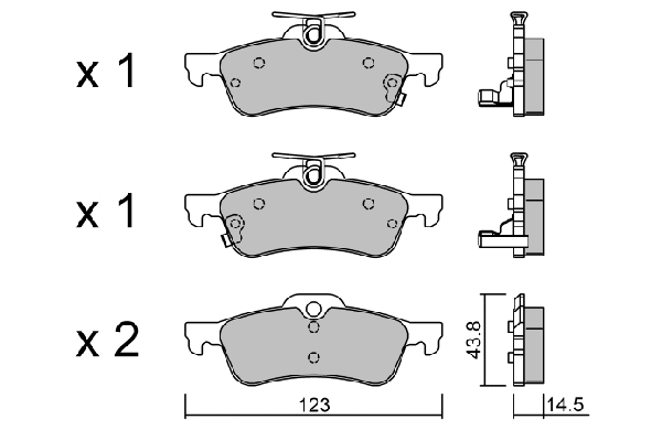 Brake Pad Set, disc brake (BPTO-2004)