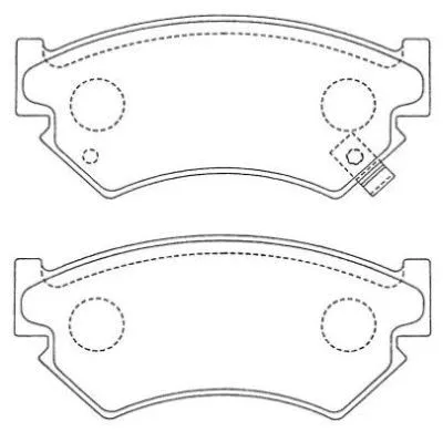 Brake Pad Set, disc brake (ASN-107)