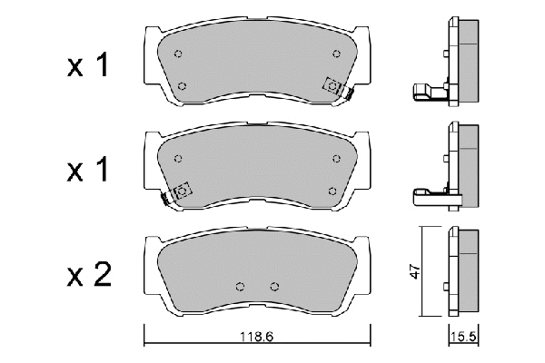 Brake Pad Set, disc brake (BPHY-2006)