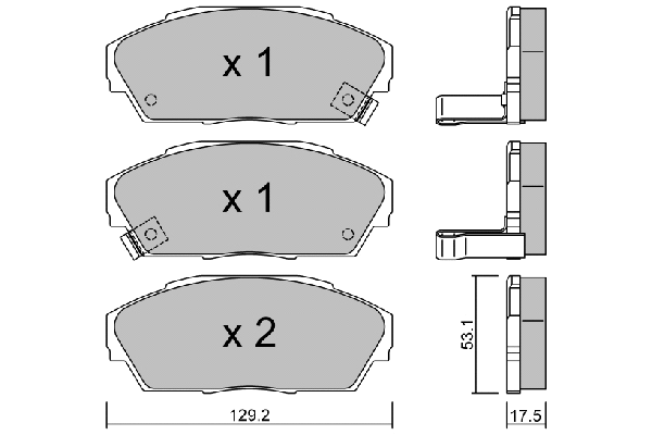 Brake Pad Set, disc brake (BPHO-1900)