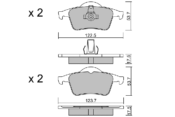 Brake Pad Set, disc brake (BPVO-2001)