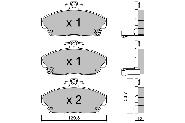 Brake Pad Set, disc brake (BPHO-1000)