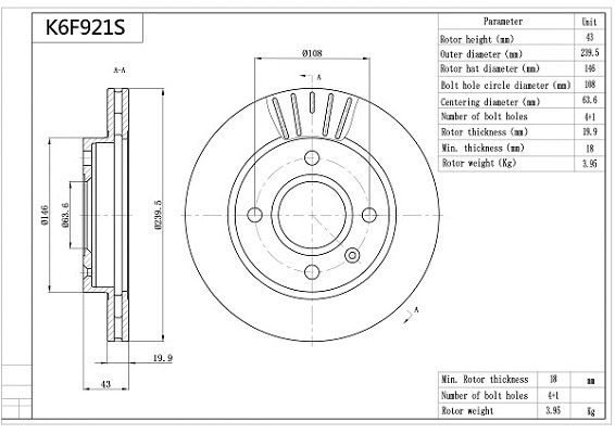 Brake Disc (K6F921S)