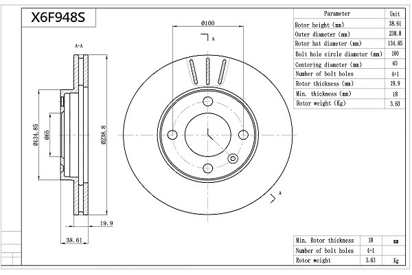 Brake Disc (X6F948S)